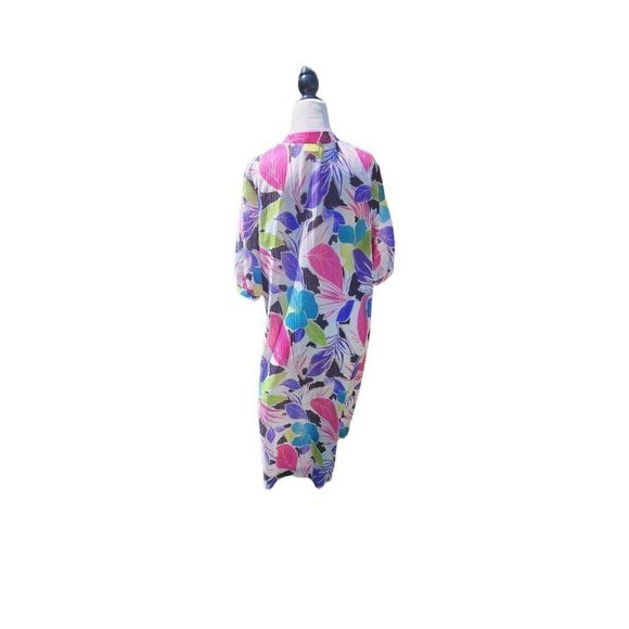 Colourful 70s Kaftan Vintage Beach Cover Dress - Picture 9 of 10